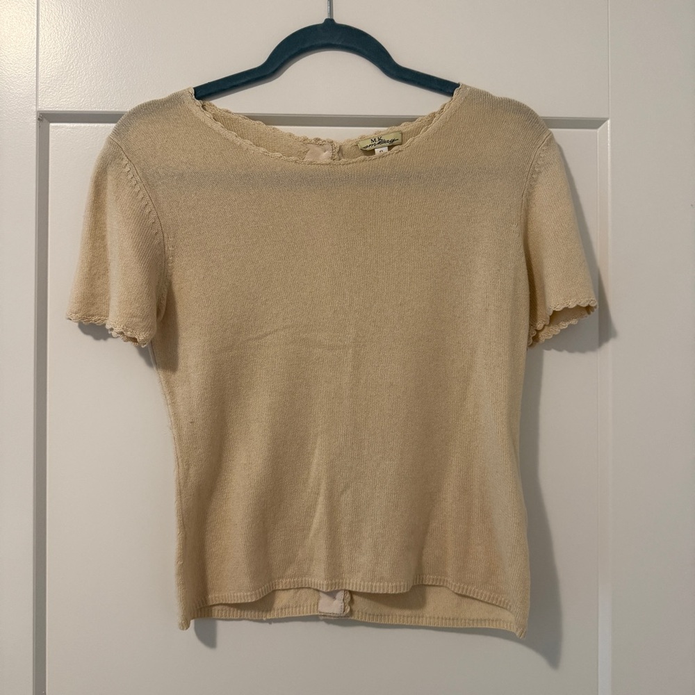 Vintage Cashmere short sleeve sweater